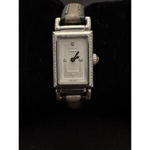 Coach ladies' stainless steel watch with diamond accents